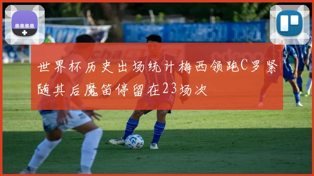 世界杯历史出场统计梅西领跑C罗紧随其后魔笛停留在23场次